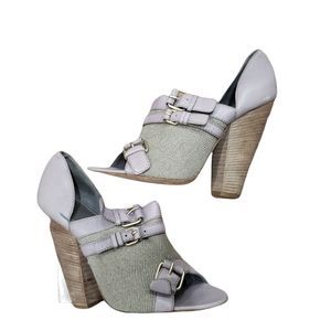 Givenchy peep toe open heels leather sandals Size 38 us 7 1/2 dusty mauve